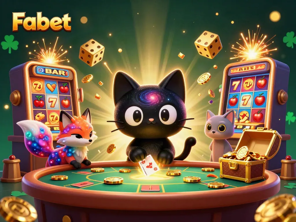 Pull in golden chips and cards at Fabet's cosmic casino with 3D characters and vibrant games.