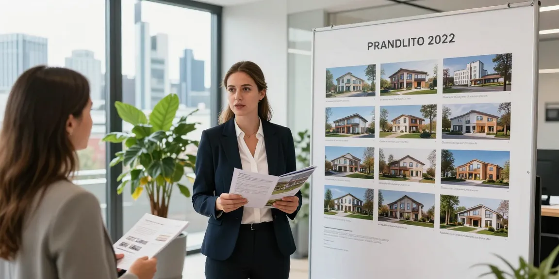 Bester Immobilienmakler Frankfurt präsentiert stilvolle Wohnimmobilien in einem modernen Büro.