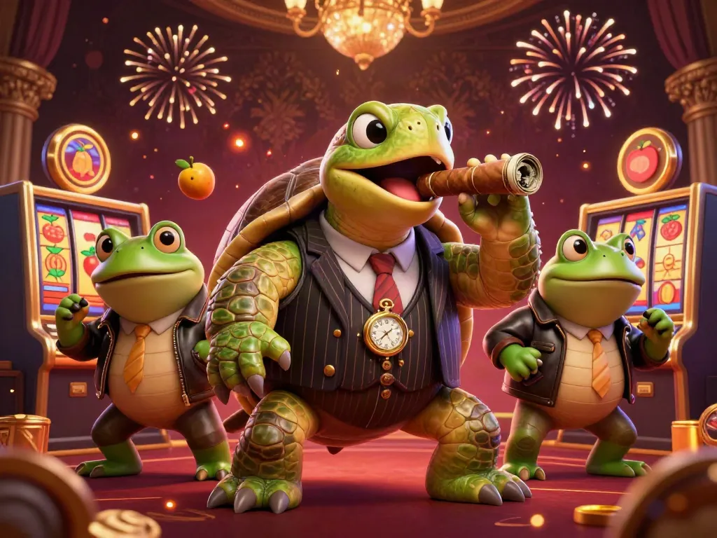 Experience the thrilling world of yo88 with a dynamic casino scene featuring vibrant characters and slot machines.