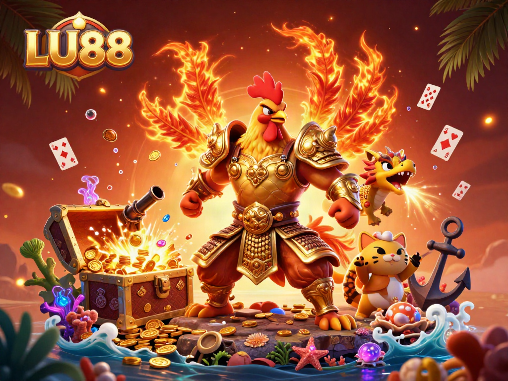 LU88 showcases engaging gameplay with vibrant characters and dynamic casino elements, perfect for online gamblers.