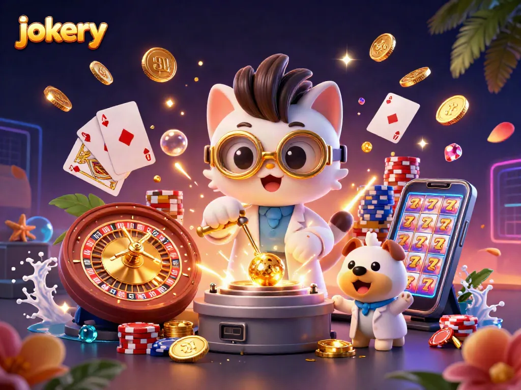 Experience thrilling gaming adventures at Jokery with an exciting scene of casino fun.